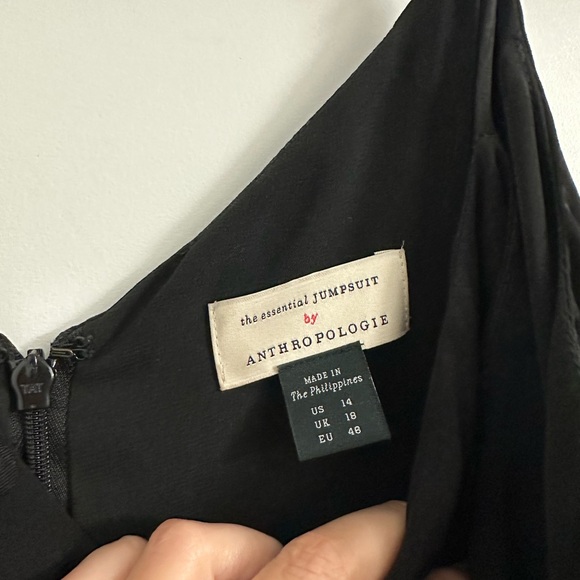 Black matte + shine polka dot jumpsuit - Picture 4 of 4